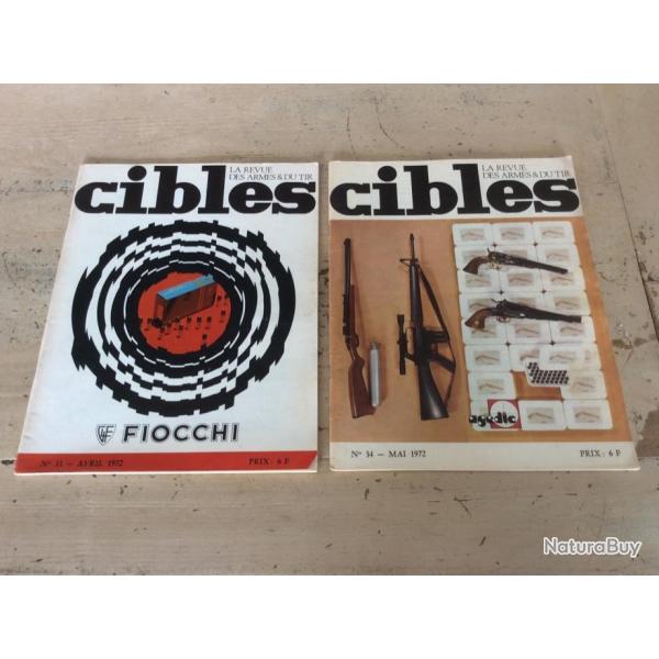 lot 2 revues cibles (n� 33 & 34) - Les P.M. exp�rimentaux, Les revolvers Sauer .(04 & 05 / 72)