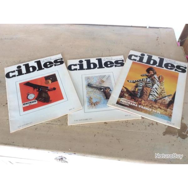 lot 3 revues cibles (n� 39 - 40 -41) -   Ba�onettes Mauser 98...(10 � 12/1972)