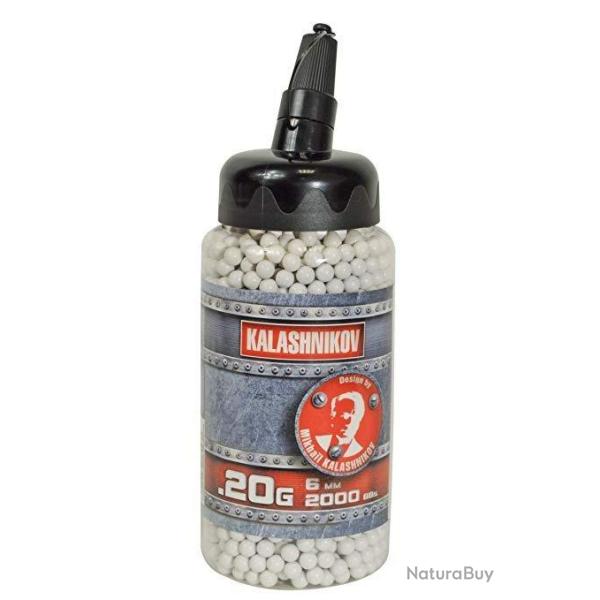 2000 billes airsoft 0.20gr Kalashnikov