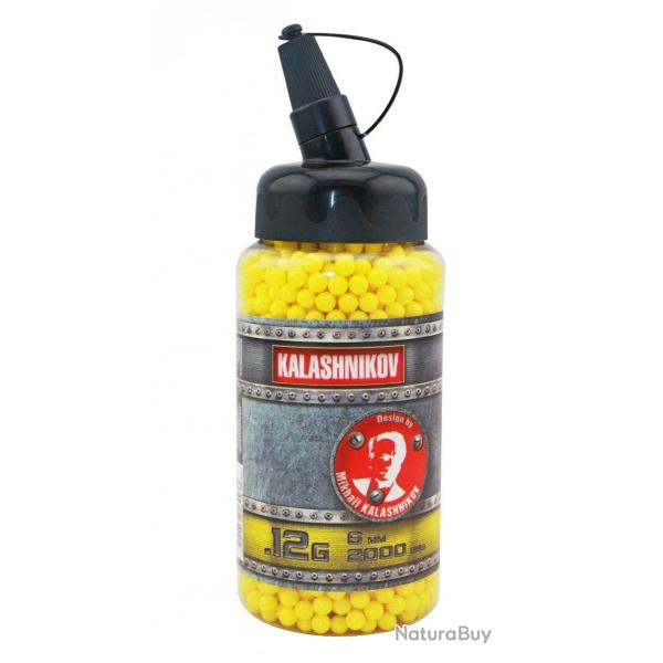 2000 billes airsoft 0,12 gramme kalashnikov