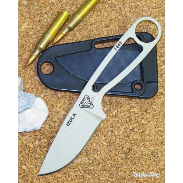 RCIDT Couteau ESEE Izula Desert Tan Lame Acier Carbone 1095 Etui Made In USA