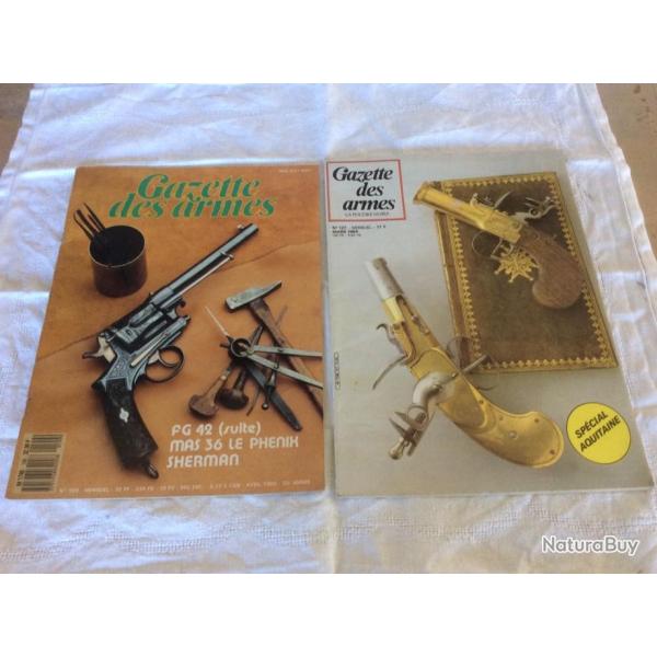 lot 2 revues Gazette des armes - 127 & 199 - syst�me � coffre / MAS 36.... (03/1984 & 04/1990)