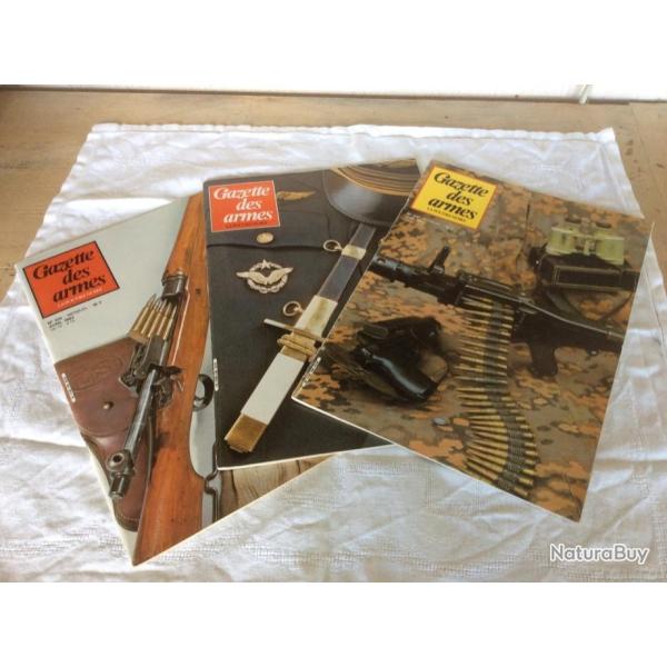 lot 3 revues Gazette des armes - 104-105-106- revolver de marine 1858...(04 � 06/1982)