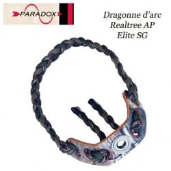 PARADOX Dragonne d'arc tress&eacute;e avec finition cuir Realtree AP Elite SG