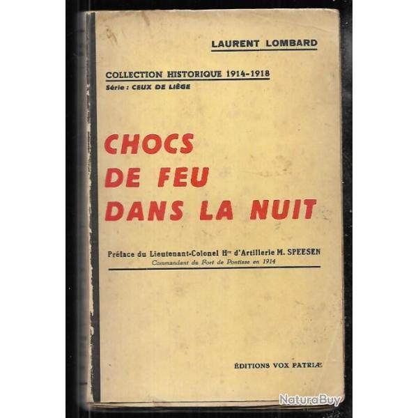 chocs de feu dans la nuit de laurent lombard s�rie ceux de li�ge 1914-1918