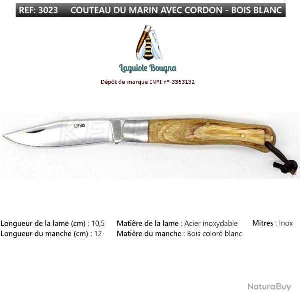 COUTEAU DU MARIN OHIO n�3023 AVEC CORDON LAGUIOLE BOUGNA