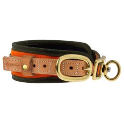 Collier Chien de Sang Orange Fluo M 48-60 cm ALU