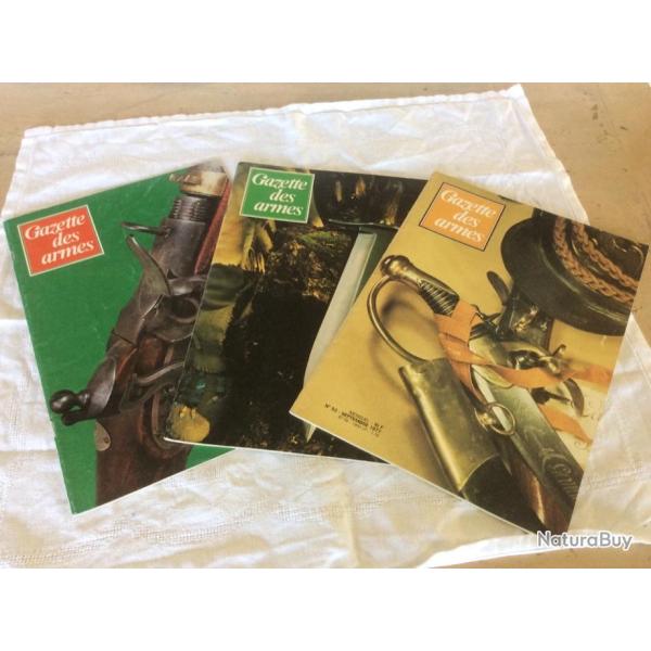 lot 3 revues Gazette des armes - 50-51-52- armement des marins de la Garde...(06 � 09/1977)