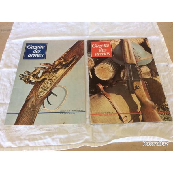 lot 2 revues Gazette des armes - 34 & 35 - La grande famille des Colt � chemin�es... (1 & 2/1976)