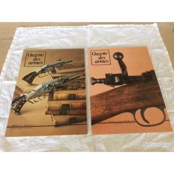 lot 2 revues Gazette des armes - 36 & 37 - syst�me Gastinne-Renette... (3 & 4/1976)