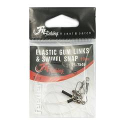 Elastic Gum Links avec emerillon agrafe 10 Cm par 2
