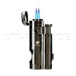 Briquet Chalumeau Cigare Cohiba 2 Torche-Gris