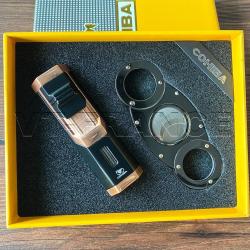 Kit COHIBA Briquet Coupe Cigare -Noir / Or 20260718000038