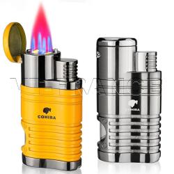 Briquet Chalumeau Cigare Cohiba 4 Torches-Silver 20260729082513