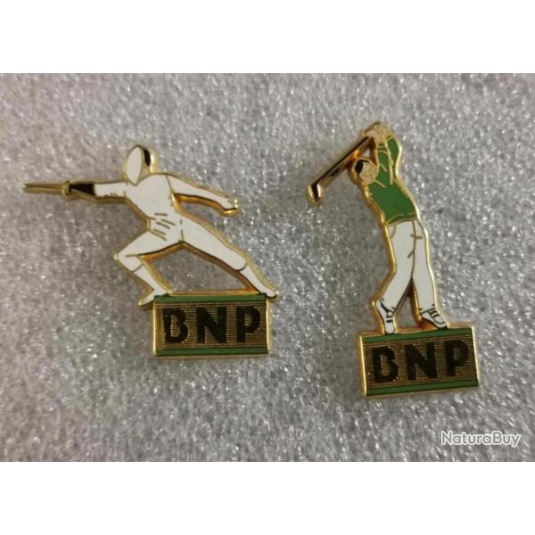 Lot Pins Qty. 2 / BNP / Golf- Escrime