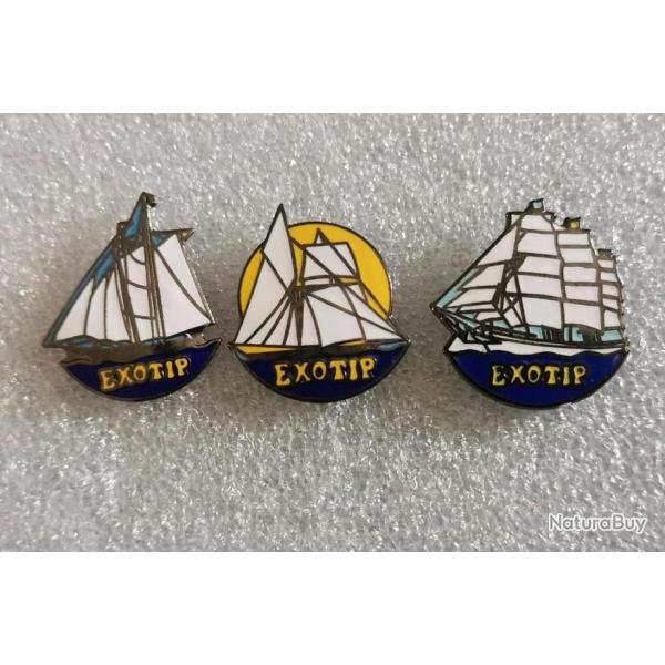 Lot Pin's Qty.3 / Bateaux Voilier EXOTIP "S�rie Num�rot�es"