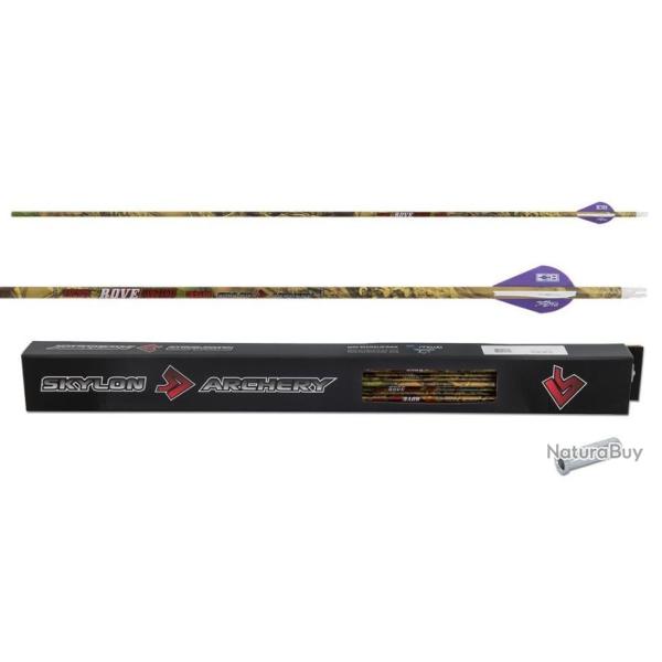 FLECHES MONTEES CARBON ROVE 6.2mm SKYLON ARCHERY SPIN 350 - 33" (x12)