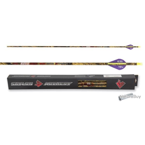 FLECHES MONTEES CARBON ROVE 6.2mm SKYLON ARCHERY SPIN 500 - 33" (x12)