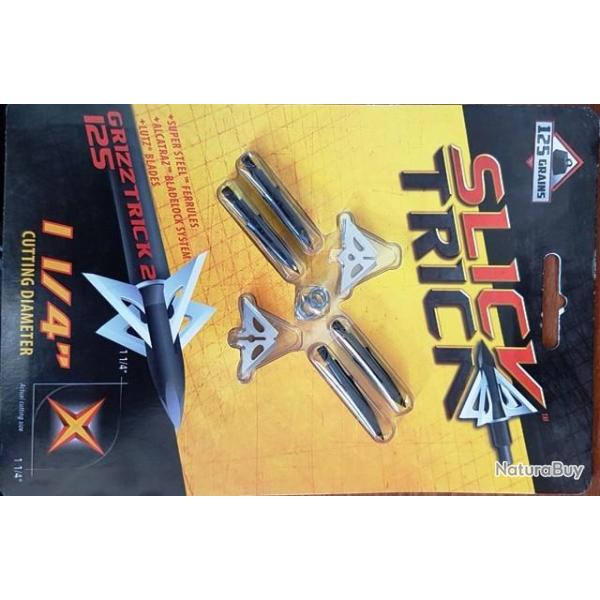 LAMES SLICK TRICK GRIZZ TRICK V2 - 1"1/4 - 125Gr (par 4) (GT2-125Gr/4)