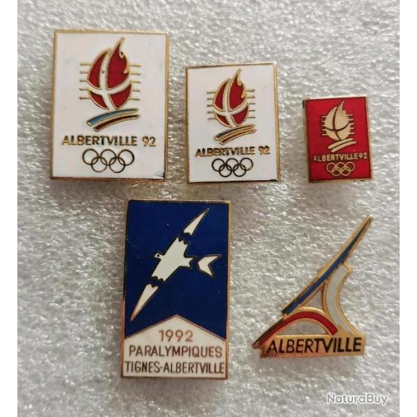 Lot Pin's Qty.5 / Jeux Olympiques ALBERTVILLE 1992
