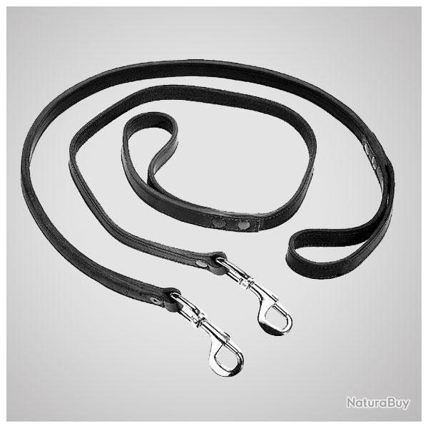 Laisse doubl�e 3 points 2M40 Scorpion avec anneaux