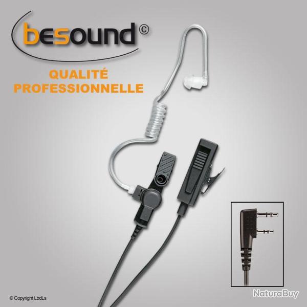 Micro main oreillette BESOUND avec prolongateur pour Kenwood TK3701/3360 NX320