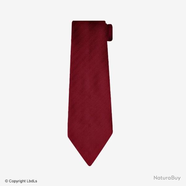 Cravate � crochet bordeaux ray�