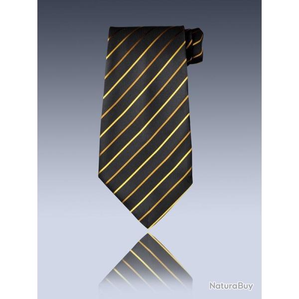 Cravate � crochet 2012 rayures jaunes n�46