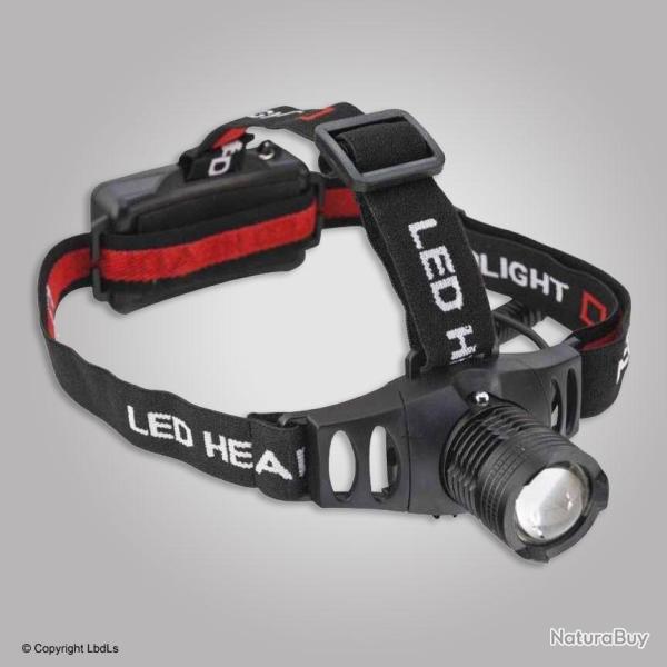 Lampe frontale Head Zoom CREE Led 3W (160 lumens) 3 modes