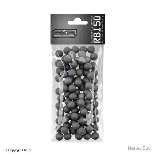 Sachet de 100 billes caoutchouc/m�tal pour T4E Cal .50