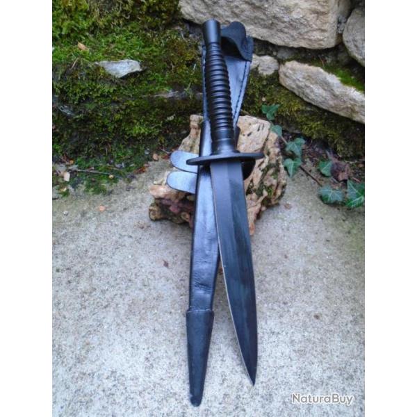 REPLIQUE DAGUE ANGLAISE POIGNARD - FAIRBAIRN 1945 COUTEAU DES SAS PA2046BK