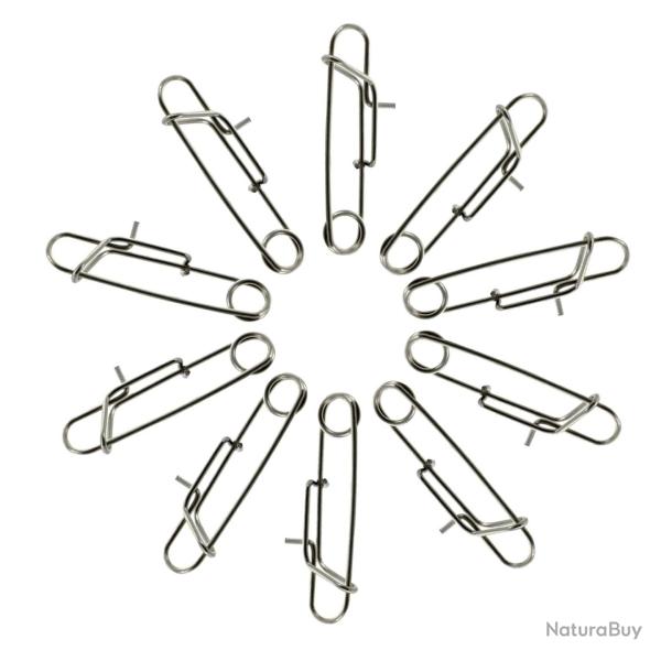 Pack de 10 �pingles automatique grand mod�le en inox