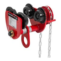 Chariot pour palan 1 000 kg largeur de fer de 77 - 133 mm avec cha&icirc;ne 14_0000988