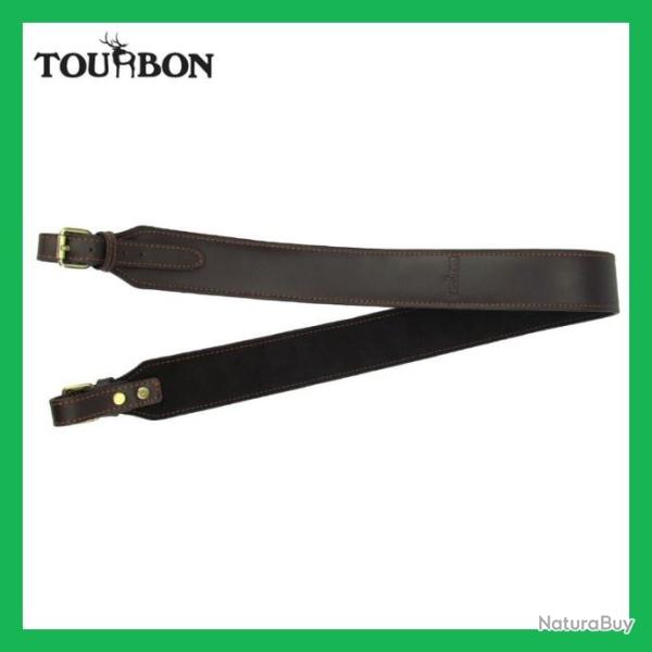 Tourbon  sangle antidrapante, en cuir vritable, marron, ajustable LIVRAISON GRATUITE