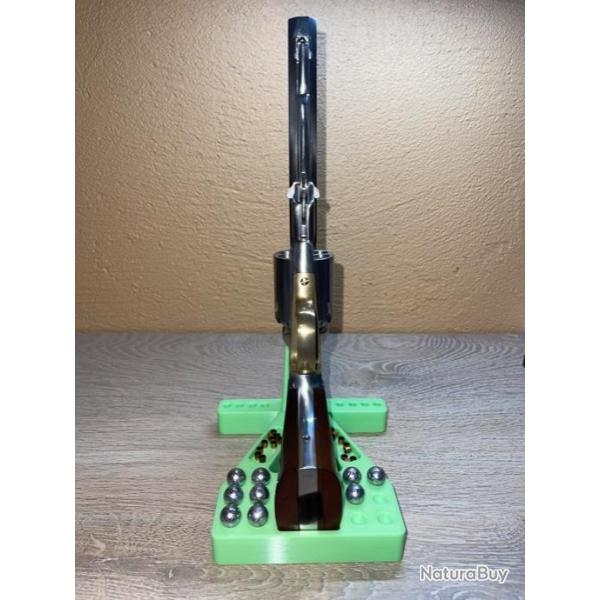 Support / stand de rechargement vert clair pour revolver � poudre noire 36 / 44