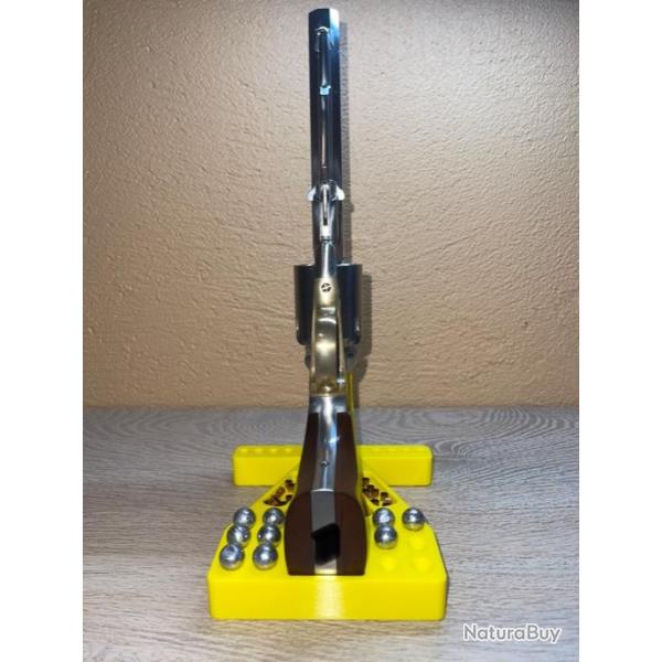 Support / stand de rechargement jaune pour revolver � poudre noire 36 / 44