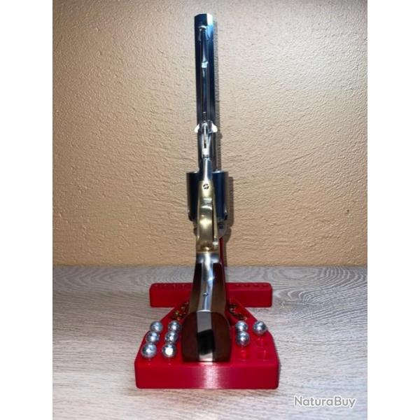 Support / stand de rechargement rouge pour revolver � poudre noire 36 / 44