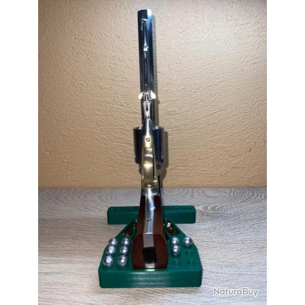 Support / stand de rechargement vert fonc� pour revolver � poudre noire 36 / 44