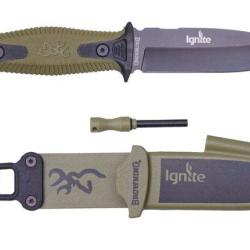 Couteau fixe Ignite fixe noir et kaki Browning