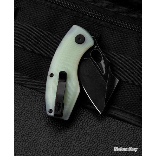 Couteau Bestech Lizard Jade Lame Acier D2 Black Manche G10 IKBS Linerlock Clip BTKG39E