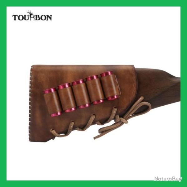 TOURBON Support de cartouches de fusil de chasse en cuir v�ritable 12GA LIVRAISON GRATUITE
