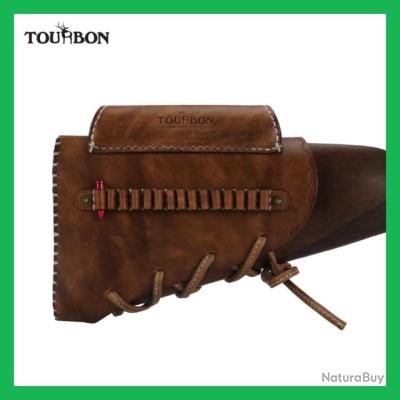 Porte-cartouche Repose-joues En Cuir TOURBON Pour Fusil - Neuf - 8 Cartouches