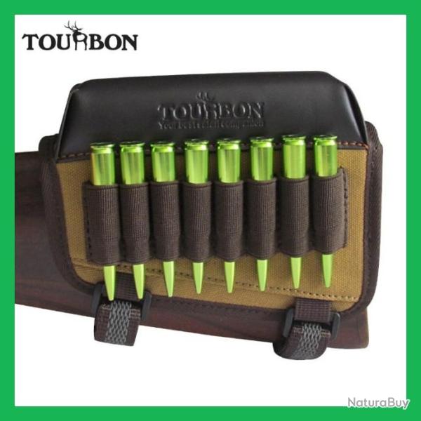 Tourbon repose-joue, support de cartouches, toile, gaucher pour le tir LIVRAISON GRATUITE