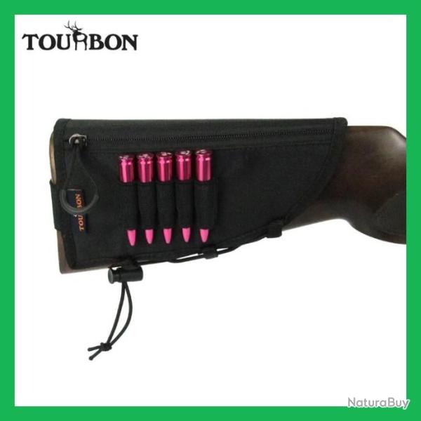Tourbon porte-munitions, 5 balles, repose-joues  LIVRAISON GRATUITE