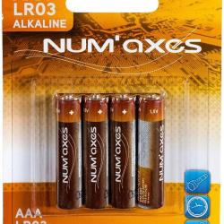 BLISTER DE 4 PILE NUM'AXES MOD. LR03 1,5V 1300 MAH