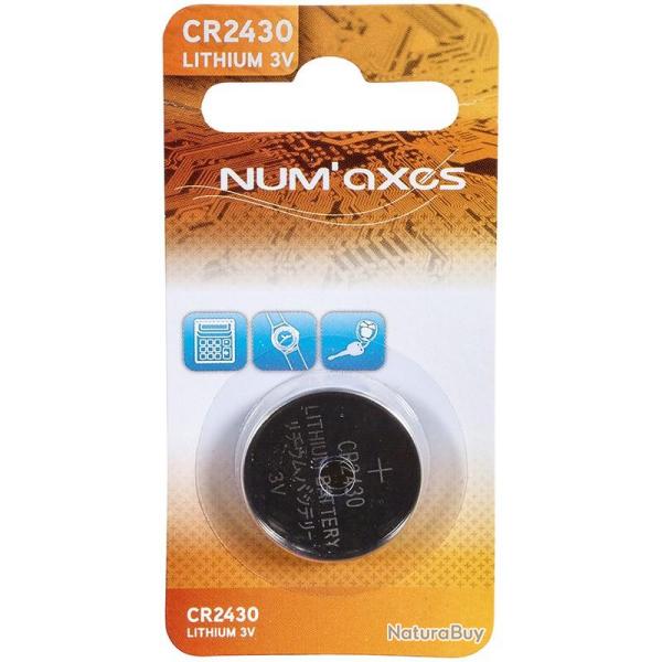 BLISTE DE 1 PILE NUM'AXES MOD. CR2430 3V 290 MAH