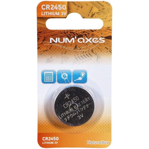 BLISTE DE 1 PILE NUM'AXES MOD. CR2450 3V 600 MAH