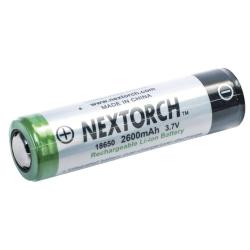 ACCU RECHARGEABLE - NEXTORCH MOD. 18650 3,7V 2600 MAH