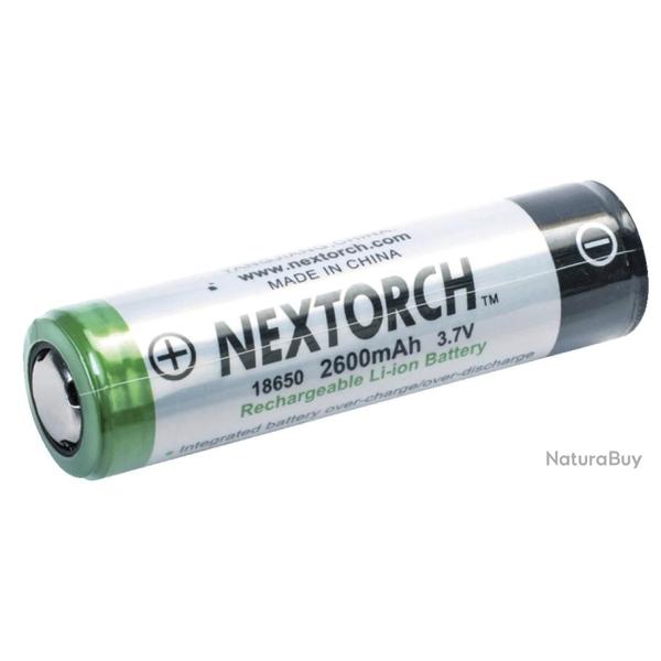 ACCU RECHARGEABLE - NEXTORCH MOD. 18650 3,7V 2600 MAH