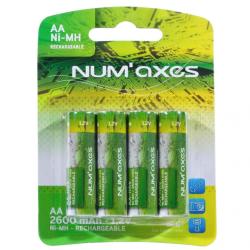 Piles rechargeables type AA LR06 1,2 v - Num'Axes
